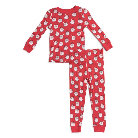 LITTLE ME Red Toddlers 2pc Santa Pajama Set - Picture 1 of 2